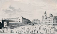 Kraus Gustav - Blick in die Residenz- und Theatinerstraße vom Odeonsplatz