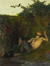 Böcklin Arnold - Pan im Schilf