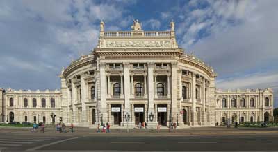 Semper Gottfried, Semper  K. von - Baubeginn Burgtheater