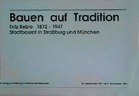  - Bauen auf Tradition. Fritz Beblo 1872-1947