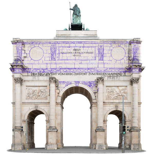 Siegestor - Rückansicht